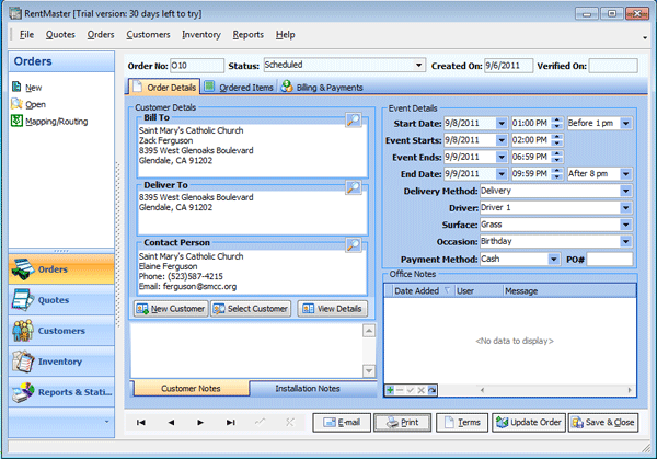RentMaster ER Edition rental software
